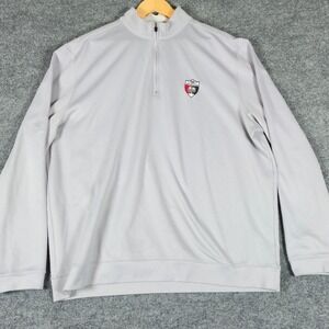 Johnnie O Quarter‎ Zip Pullover Sweater Mens XL Gray Performance Golf Casual
